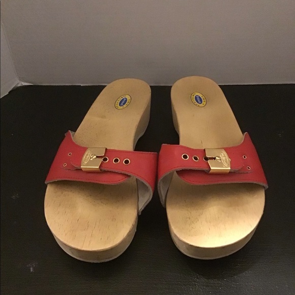 Dr Scholls Vintage Wood Leather Sandals - Picture 3 of 11